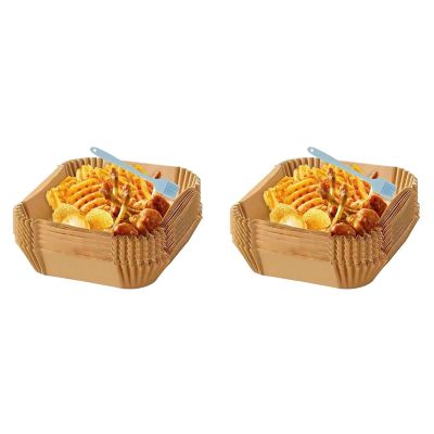Baking Paper for Hot Air Fryer Square (20 cm), Pack of 200 Airfryer Baking Paper Disposable Non-Stick Paper Waterproof