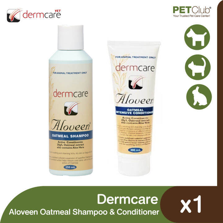 petclub-dermcare-aloveen-oatmeal-shampoo-amp-conditioner-แชมพูบำรุงผิวหนังและขน-ลดอาการผื่นคัน-250มล