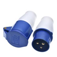 ❆♣■ 16A IP44 2P E 3 Pin Industrial Socket/Plug AC 220-250V Waterproof Male Famale Connector Electrical Sockets