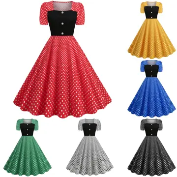 Dress 40s 50s Swing Vintage Rockabilly Ladies Retro Prom Party Plus Size  6-24