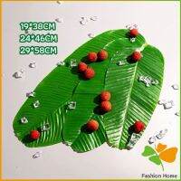 FASHION ใบตองเทียม ใบตองปลอม แผ่นรองจานถ่ายภาพ  ใบตองเทียมรองอาหาร green leaf decoration