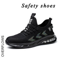 safety shoes รองเท้าเซฟตี้ รองเท้าหัวเหล็ก หัวเหล็ก พื้นเหล็ก เบาะอากาศ PU แสงซุปเปอร์ ระบายอากาศได้ รองเท้าป้องกันที่ปลอดภัย