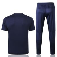 ◇❁❃ 2021 Italian football short-sleeved shirt collar T-shirt sapphire national team training sports pants big yards of male