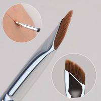 【YF】 1Pcs Eyeliner Brush Edge Makeup Liquid Ultra Thin Fine Oblique Angle Flat Head Eyebrow