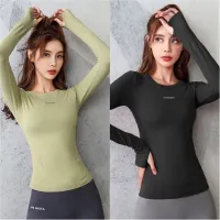 Long Sleeve Skinny Exercise T-shirt Workout Running Training Quick-drying Sexy Yoga Tops