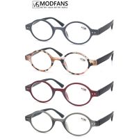 Women Reading Glasses Men Readers Eyeglasses Stylish Round Frame Spring Hinge Portable Gift for Parents Presbyopic Magnification