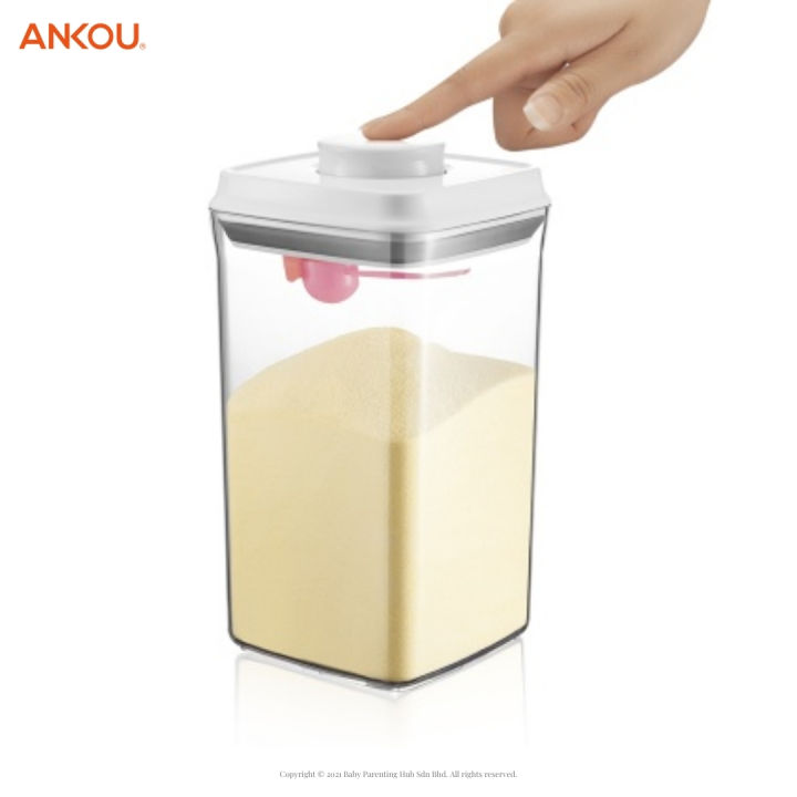 Ankou - Air Tight Milk Powder Container - Rectangle (2300ml) *White*