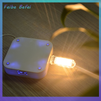 Feibe Befei ไฟ LED 3ดวงพวงกุญแจ USB แบบพกพาไฟกลางคืนไฟรูปตัว U Disk พร้อมฝาปิด