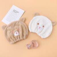 【CW】 1Pcs Soft Dry Hair Cap Quick-drying Aduit Kids Cartoon Pattern Supplies