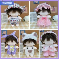 MUMU 20ซม. ค่ะ เสื้อผ้าตุ๊กตาผ้า อุปกรณ์เสริมเสริม หลากสี ชุดสูทหมวก ของเล่นสำหรับเด็ก เกมแต่งตัวเปลี่ยน สายรัดผม ตุ๊กตายัดไส้ผ้าฝ้าย