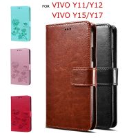 ☏▪ PU Leather Case For Vivo Y15 Y11 Flip Funda Wallet Case For Vivo Y12 Y17 3D Pattern PremiumCover Protective Phone Screen Coque
