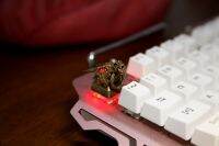 1pc Resin Hand-made Customized Key Cap 3D Stereoscopic Mechanical Keyboard Keycap For Gold Dragon Head With Ring