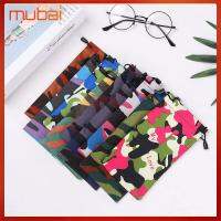 MUBAI 5Pcs Random Color ใหม่ ลายพราง เครื่องประดับ กล่องใส่แว่นอ่านหนังสือ คอนเทนเนอร์แว่นตา กระเป๋าใส่แว่น กระเป๋าผ้าแว่นตา