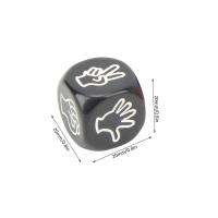 Hot Selling Rock Paper Scissors Dice 20Mm 6 Colors 6 Sided Finger Guessing Game Dice For Party For Children