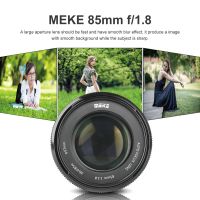 Meike กล้องโฟกัสอัตโนมัติแบบฟูลเฟรมขนาด85มม. F1.8เลนส์สำหรับแคนนอนกล้อง EF Nikon F ติดตั้งเช่น70D 60D 600D T5 D500 D610 D800 D780