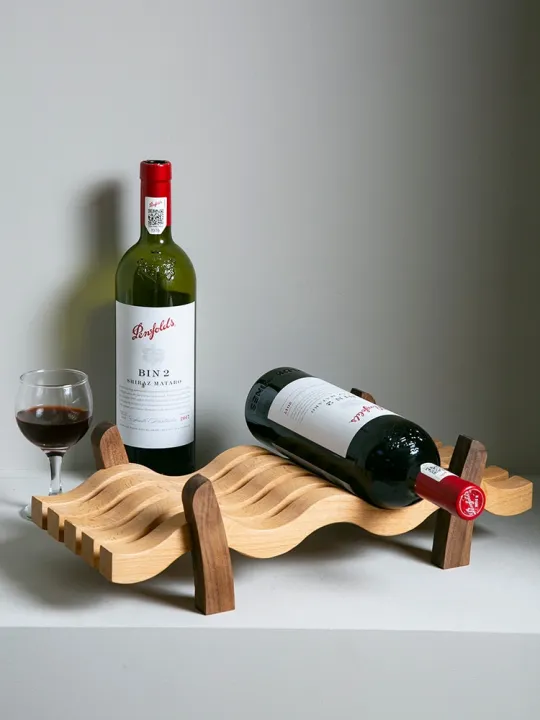 Wooden Table Top Shelf Creative Wine Shelf Wine Bottle Shelf Living