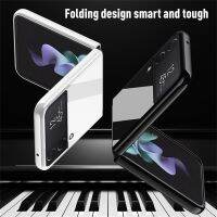 [Beike electronic] สำหรับ Samsung Galaxy Z Flip 4 Flip3 Case หรูหราอัลตร้าบางพื้นผิวมันวาวเปียโนสีพับกันกระแทกป้องกันฮาร์ดกลับ Case