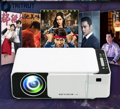โปรเจคเตอร์ขายดีที่สุด New Arrival  T5 PROJECTOR White Color Lamp Smart 4K HD Home Cinema Native 1080p Digital Mini LCD T5 Projector