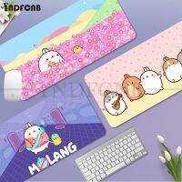 Molang 90x40 ซม. แผ่นคีย์บอร์ดขนาดใหญ่แผ่นรองโต๊ะเครื่องเกมนักเรียนเดสก์ท็อปแผ่นรองเมาส์เกมโต๊ะตกแต่งบ้าน