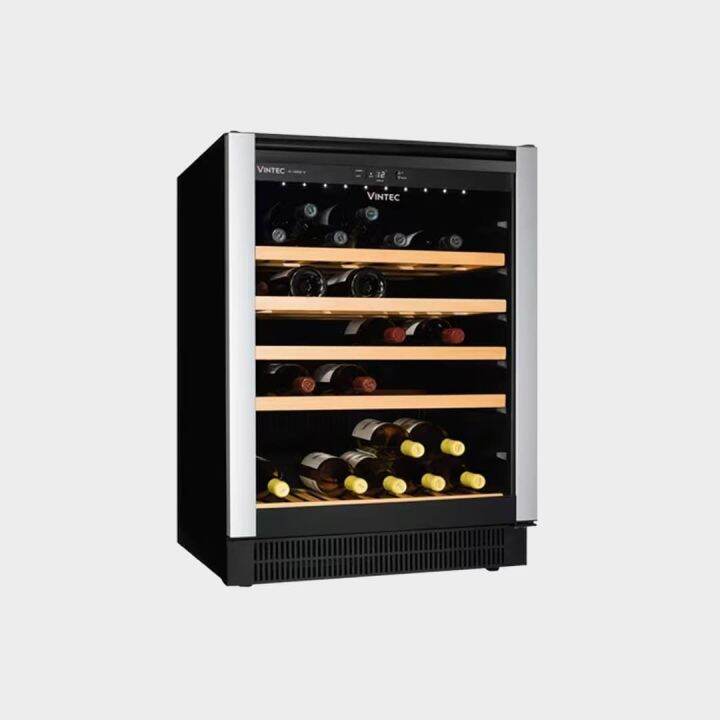 Vintec Black Glass Door Wine Storage 40 Bottles Capacity