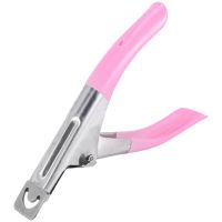 Nail clippers for nails and false acrylic nails easy to use pink.