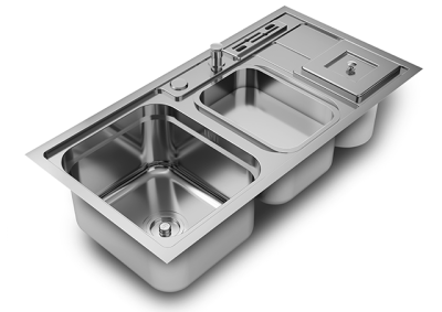 อ่างล้างจาน ยี่ห้อ LTP รุ่น PUD8845 อ่างล้างจานสแตนเลส 2 หลุม อ่างล้างจาน sink ซิงค์ล้างจาน 2 หลุม ซิงค์ล้างจาน ราคา