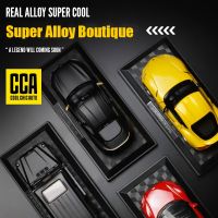 CCA 1:43โตโยต้าซูปรา BMW M850I Audi R8 Spyder Mercedes-Benz โมเดลรถยนต์ G350D พร้อมหมวกกันน็อคกล่องอะคริลิครถของเล่นโลหะผสม