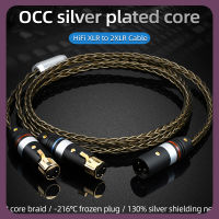 ATAUDIO Hifi Occ ชุบเงิน XLR ไปยังสาย2XLR คุณภาพสูง XLR 2 Splitter Y XLR สายออดิโอ