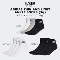 ǎ THIN AND LIGHT ANKLE SOCKS แพ็ค 3คู่ (IC1283IC1282HT3468) ถุงเท้าหุ้มข้อ เบาและบาง ลิขสิทธิ์แท้!!