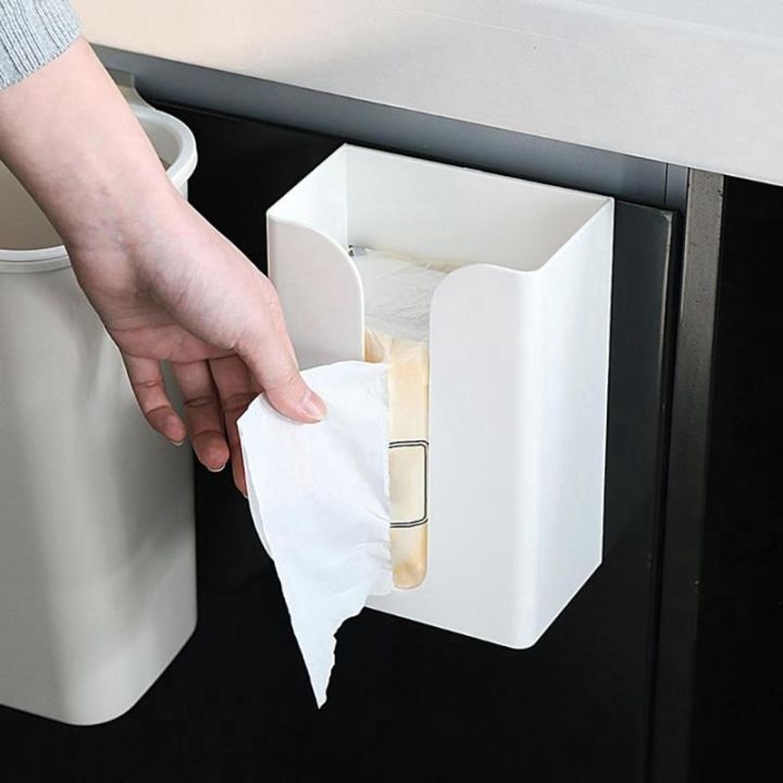 home-creative-wall-mounted-tissue-case-home-office-table-space-saving-self-adhesive-tissue-storage-box-baby-wipes-paper-hanging-organizer-bathroom-toilet-napkin-paper-holder