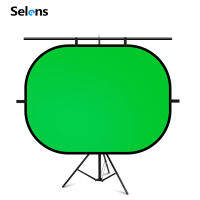 Selens สีเขียว Chromakey พื้นหลังของหน้าจอแผง Reversible พับ1.5X2M Chroma ฉากหลัง T ประเภทฉากหลัง2M X 2M โลหะระบบสนับสนุนฉากหลังพื้นหลังขาตั้งกล้องสำหรับภาพสตรีมมิ่งวิดีโอ Vlogging Photo ถ่ายภาพสตูดิโออุปกรณ์