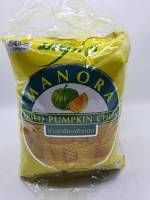 มโนราห์ ข้าวเกรียบฟักทอง ขนาด 65 กรัม x  4 ซอง Manora fried pumpkin chips