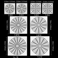 8ชิ้นแม่แบบลายฉลุภาพวาดลายจุด Mylar Mandala นำกลับมาใช้ใหม่เครื่องมือสำหรับ DIY เฟอร์นิเจอร์ทำมือผ้าใบไม้หินศิลปะบนผนังผ้า