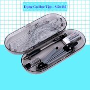 Bộ dụng cụ học tập Deli 8 món compa, eke, thước kẻ, tẩy