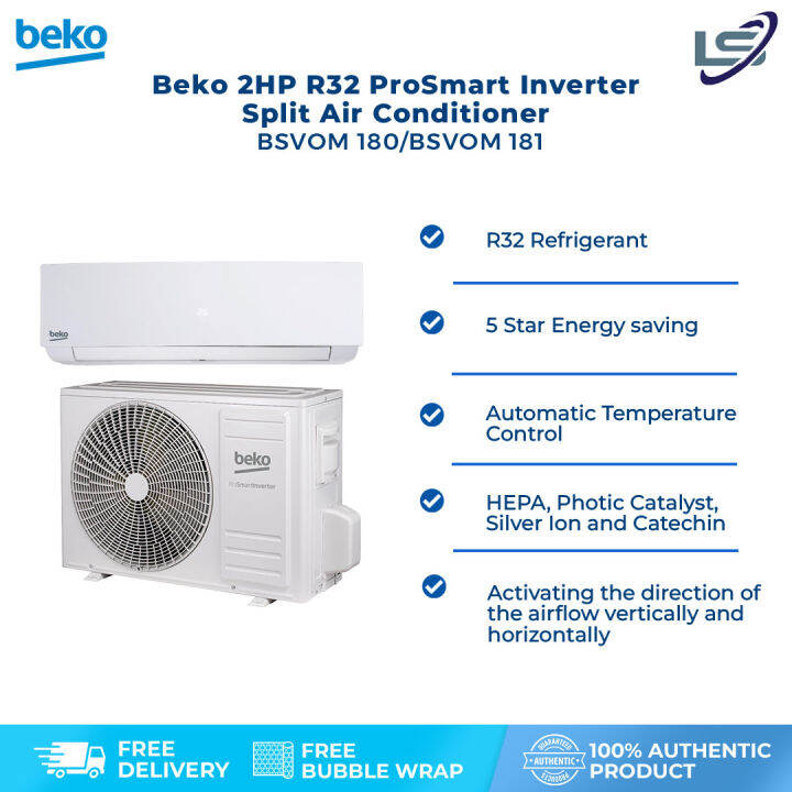 Beko 2HP R32 ProSmart Inverter Split Air Conditioner BSVOM 180 / BSVOM 181 Auto Restart