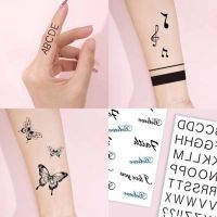 New Temporary Tattoo Stickers Letter Butterfly Flower Animal Water Transfer Face Finger Arm Body Art Fake Makeup Tattoo Decals Stickers