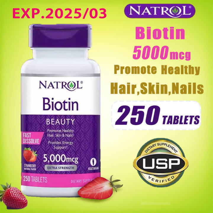 Natrol Biotin Beauty Mcg Tablets Lazada Co Th