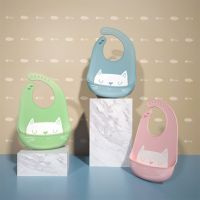 【CC】 Adjustable Baby Bibs Silicone Feeding BPA-Free Soft Bib Super large saliva pocket No wash