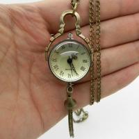 ⌚✤✔◆ Korean stationery mirror ball pendant pocket watch metal pendant small quartz watch