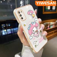 YIWESAN เคสสำหรับ Xiaomi MI POCO M3 Pro 4G POCO M3 Pro 5G Redmi Note 11 SE เคสการ์ตูนน่ารักเมโลดี้ดีไซน์ใหม่แฟชั่นเคสโทรศัพท์ชุบโลหะหรูหราคลุมทั้งหมดป้องกันเลนส์กล้องเคสเคสซิลิโคนกันกระแทกนิ่ม