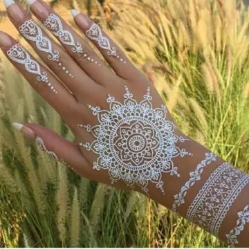 Glitter Sticker Mehendi for Hand and Body Decor | Glitter stickers, Henna  patterns, Henna designs