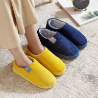 ✨READY STOCK✨(Ready Stock)Couple Cotton Slippers Women Winter Indoor Outdoor Warm Anti-Skid Shoes Plush Slippers Male Autumn Selipar Dalaman Dan Luaran Wanita Sandal Bilik Tidur Selipar Rata Kasut Wanita Non-slip Sandal