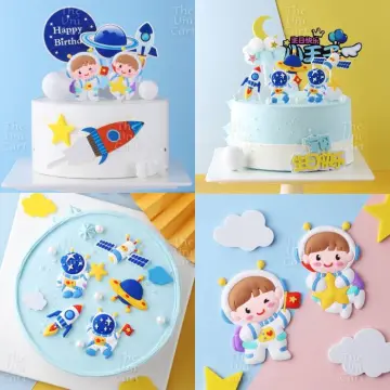 Birthday Cake With Figures Of 15 Cake With Blue Decor And A Copy Space  Stock Photo - Download Image Now - iStock