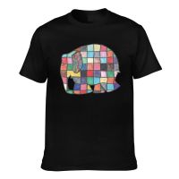 Cheap Sale Men Tshrit Colorful Club Elmer Elephant Patchwork Vintage Newest Tees