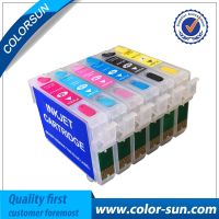 【Customer favorite】 หมึกสำหรับ Epson เติมได้ T0821 6ชิ้น R270 R290 R295 R390 RX590 RX610 RX615 RX690 T59 TX650 TX659 TX700ด้วยชิป ARC