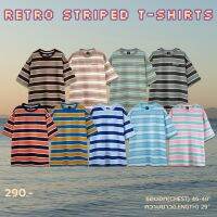 gloriay - เสื้อยืด ลายทาง รุ่น RETRO STRIPED T- SHIRTS