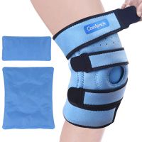 ۩☑ Knee Wrap Ice Pack for Injuries Reusable Hot Cold Compress for Entire Knee Ice Bags for Replacement Surgery Brace Knee Support