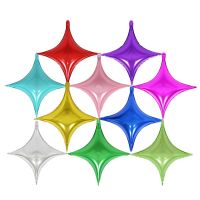 5pcs/10pcs 10inch small four-pointed star aluminum film balloon birthday party wedding decoration star balloon happy new year Balloons