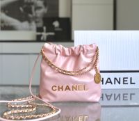 พร้อมส่ง งานเทียบแท้ กระเป๋า  ชาแนล chanel mini 22 สีดำ อะไหล่ทอง งานหนังแท้ 100% ตัดจากแบบจริง เกรด เทียบแท้ สลับแท้ได้เลยค่า