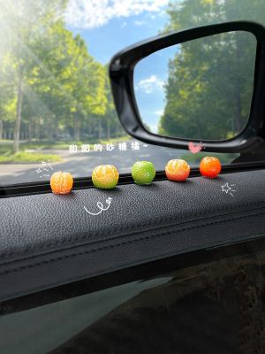 High-end Original 2023 new car decoration mini simulation cute orange car electric vehicle center console co-pilot decoration